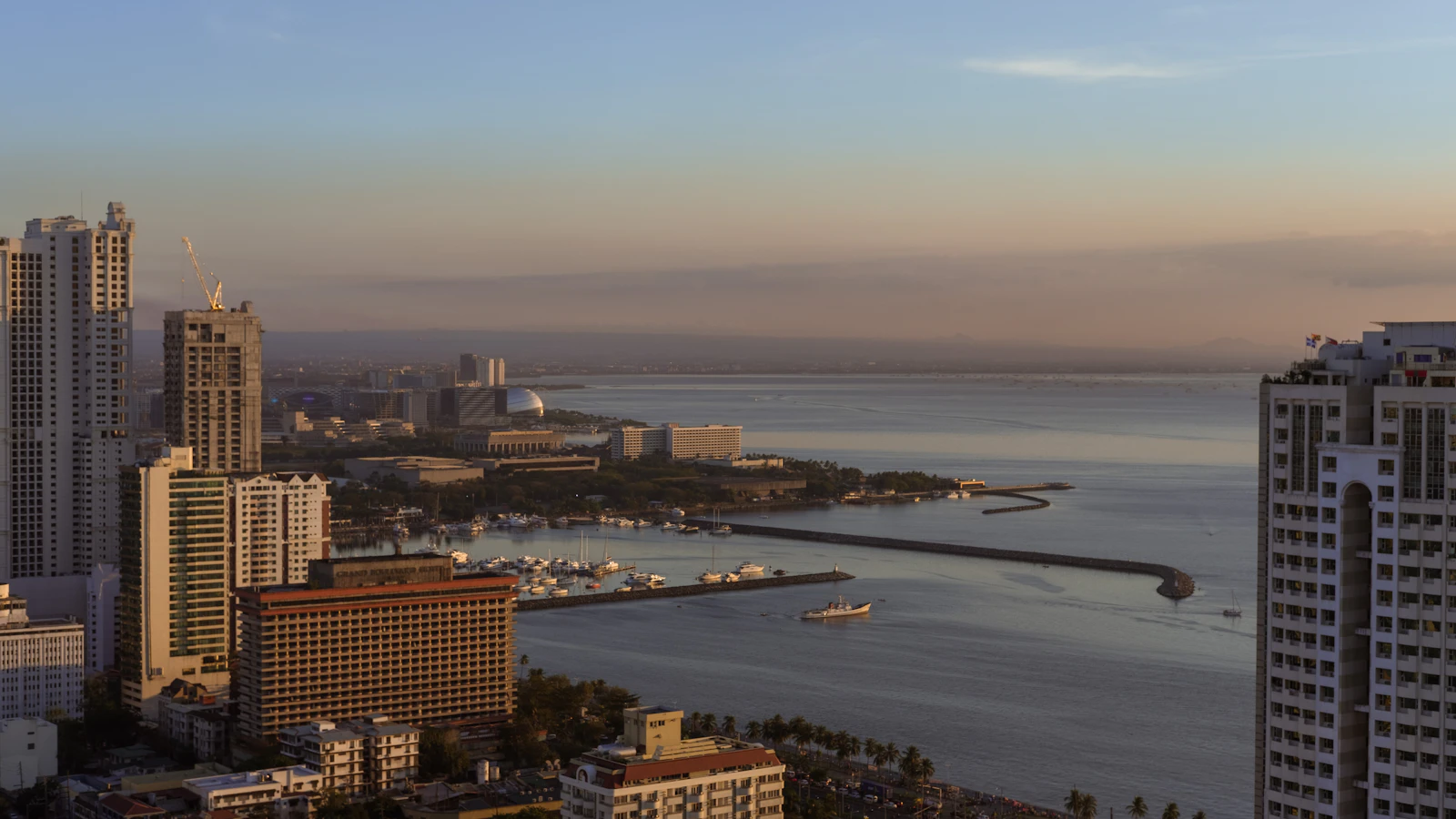 Manila Bay waterfront in the Philippines
